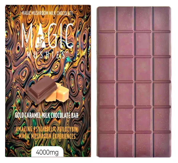 Magic Mushroom Gold Caramel Milk Chocolate Bar 4000mg