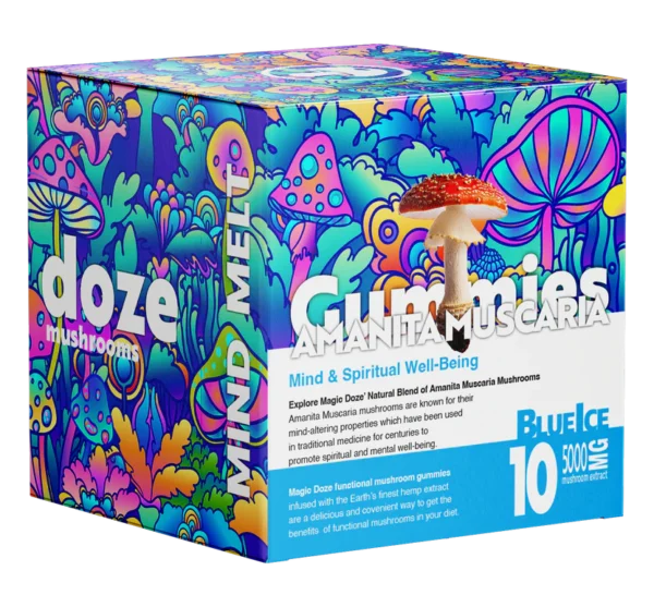 Amanita Muscaria Mushroom Gummies (Blue Ice) - Magic Doze - Image 3