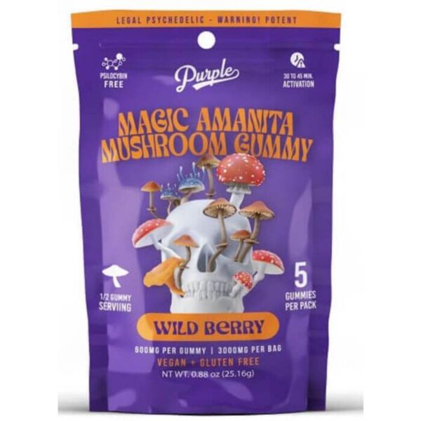Purple Magic Amanita Mushroom Gummies 3000mg - Image 6
