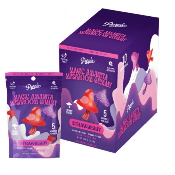 Purple Magic Amanita Mushroom Gummies 3000mg - Image 2